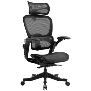 hinomi h1 classic v3 ergonomic office chair with lumbar support - comfy computer chair with mesh, home office desk chair with adjustable arms, comfortable office chair back support (with headrest)