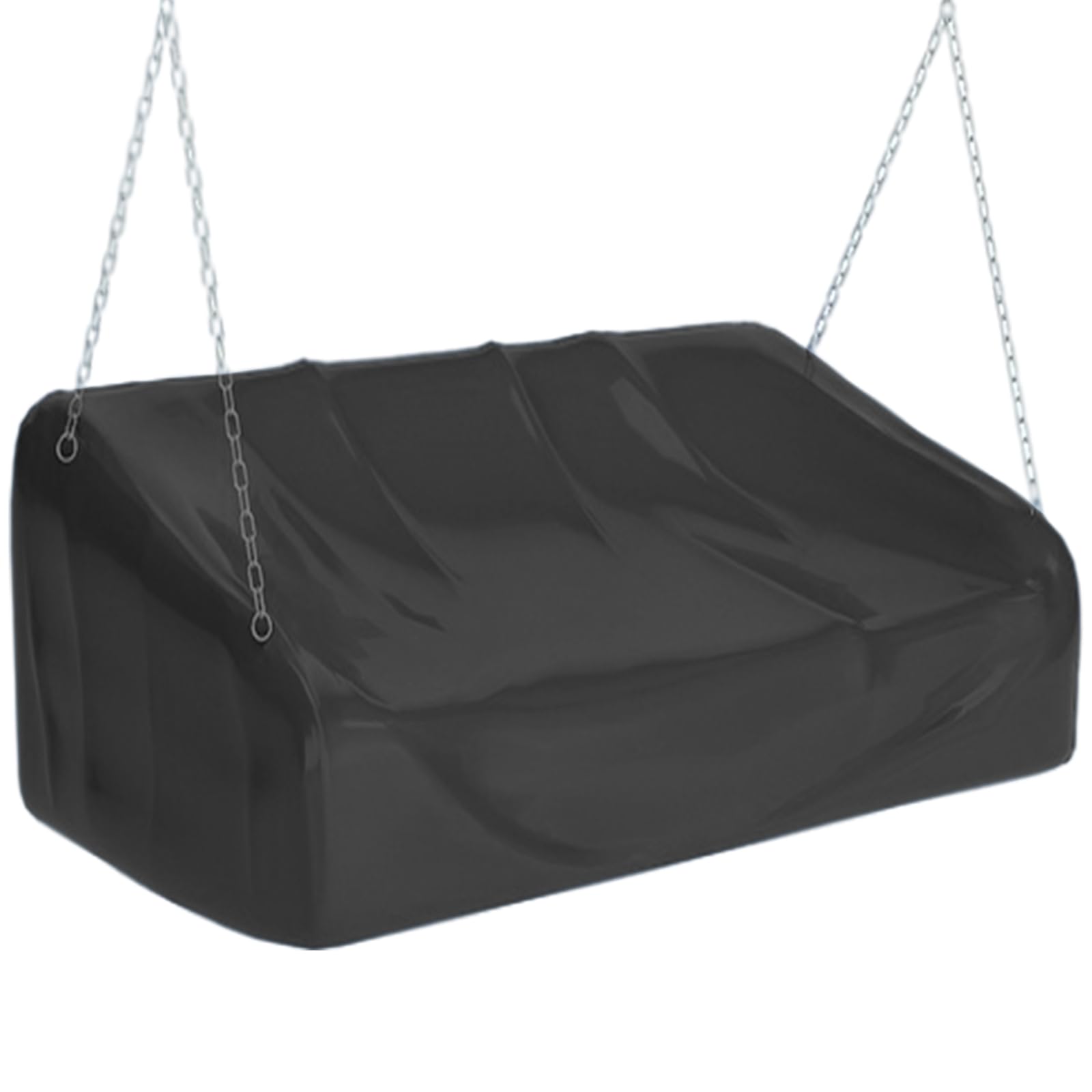 Hanging Porch Swing Cover Waterproof, Outdoor Hanging Swing Cover with Seam Taped, Hanging Patio Swing Cover Oxford Cloth Windproof - Black (85 * 45 * 28/20inch)