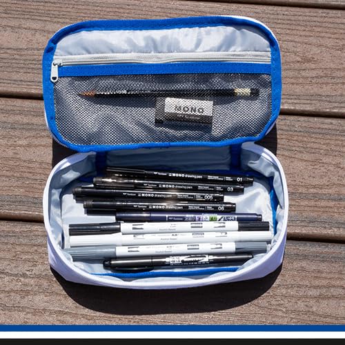 Tombow Mono Pencil Case: Portable Pencil Case, Mono Design, Dimensions 210 x 110 x 55 mm, Ideal for Drawing Accessories and Artist Supplies