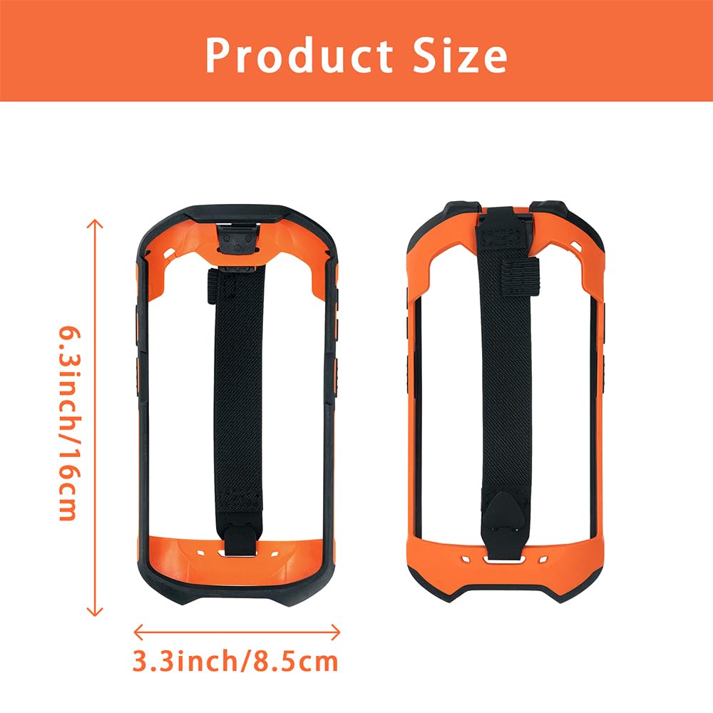 Protective Case Cover Bumper Case with Hand Strap Rugged Boot for Zebra TC52ax (SG-TC52AX-LORGB-01) Barcode Scanner,Sturdy Protect(Orange)