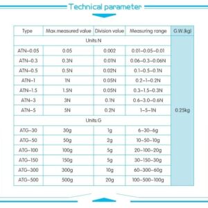 300G Orthodontic Tensile Gauge - Portable Durable Metal with LCD Display - Dial Tension Gauge for Relay Contacts and Spring Tension