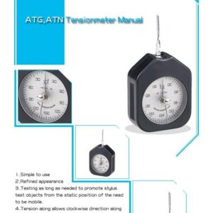 300G Orthodontic Tensile Gauge - Portable Durable Metal with LCD Display - Dial Tension Gauge for Relay Contacts and Spring Tension