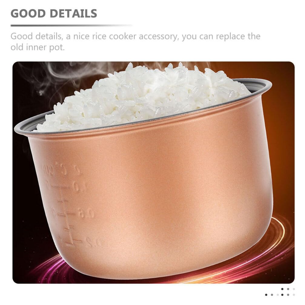 HEMOTON Inner Pot for Instants Pot 3.2-Qt, Polished Surface, Rice Cooker, Nonstick Pot, Replacement Inner Pot, Inner Pot Parts, Alloy Cooking Pot with scale (3L, 8.25"D x 8.25"W x 4.32"H)