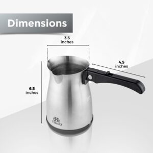 ETHNIQ - Stainless Steel Turkish Coffee Pot (Ember Brew)