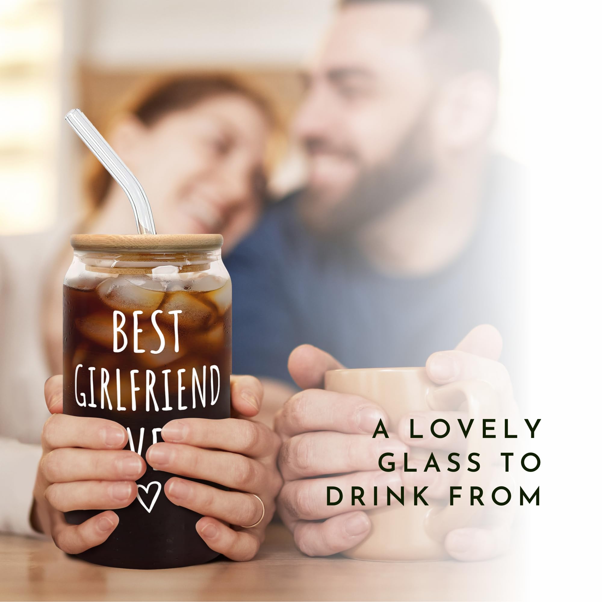 Gifts for Girlfriend - Gifts for Her - Girlfriend Gifts for Women, Couple Gifts - Anniversary, Birthday, Christmas Gifts for Girlfriend - I Love You Gifts for Her - Girlfriend Gift - 20 Oz Can Glass