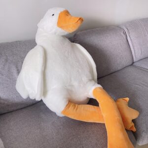 Haengbuk-Goose Stuffed Animal, 51.2in/130cm Giant Sleeping Hugging Pillow, Soft White Swan Plush Toy, Gift for Kids, Friends or Family