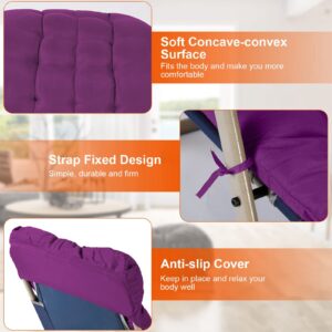 iMounTEK Lounge Chair Cushions Chaise Lounger Cushion Soft Sofa Mat Long Bench Cushion for Outdoor Furniture, Indoor Outdoor Recliner Zero Gravity Chair Cushion/Purple