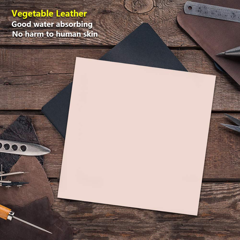 MUNEFE Leather, Vegetable Leather, Hand Tanned Vegetable Leather, Suitable for Crafts Harnesses Home Decoration Knife Sheaths(2.0 Thickness 20 * 20cm)