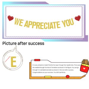 We Appreciate You Banner, Thank You Sign, Nurse/Doctor/Teacher Appreciation Banner Decorations, Thank You for All You Do Decor, Employee Appreciation Banner Decorations for Office Party Gold Glitter