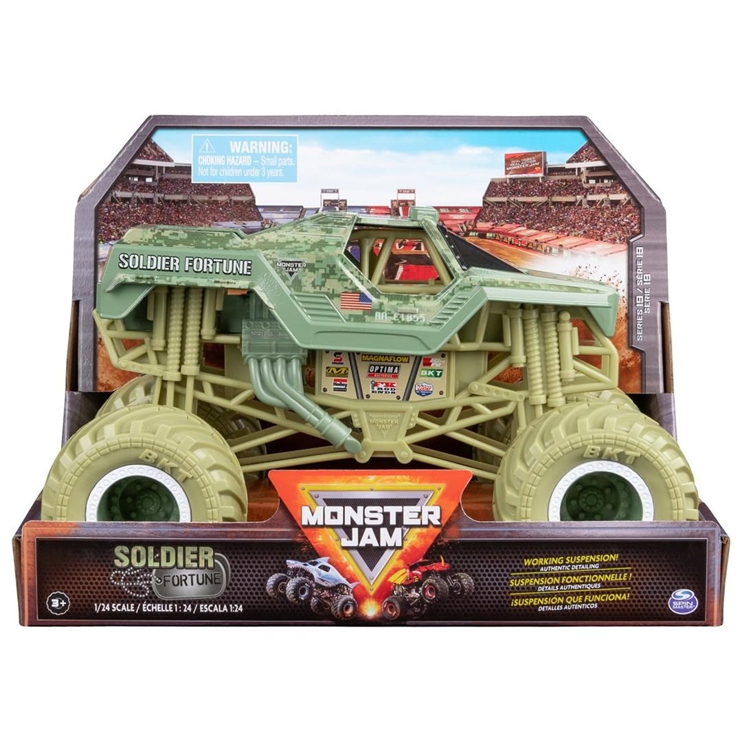 Monster Jam Official 1:24 Scale Diecast Monster Truck (Series 19 Soldier Fortune)