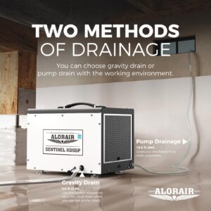 ALORAIR Crawl Space Dehumidifier, 120 PPD Energy Star Crawlspace Dehumidifiers with Drain Hose and Pump for Basement, Portable Compact Auto Defrost Under House Industry Commercial Dehumidifier