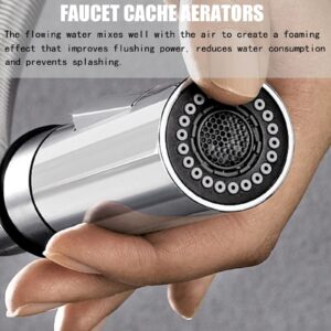 4PCS Faucet Cache Aerator and 1PCS Cache Faucet Aerator Key, 16.5mm Water Saving Flow Restrictor Set Replacement Parts for Kitchen High Speed ​​Aerator Bathroom Sink Aerator (1.2GPM)