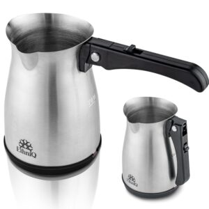 ethniq - stainless steel turkish coffee pot (ember brew)