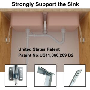 Undermount Sink Brackets,Undermount Sink Clips, Sink Repair Kit,Repair Dropped Sink, Galvanized Steel and Rust Resistant （Patent）