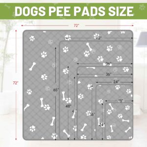 PatiencET Washable Pee Pads for Dogs, 72 x 72 Extra Large Reusable Puppy Pads with Super Absorbent for Pet Training, Housebreaking and Incontinence, Puppy Potty Pads with Waterproof Bottom