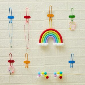 Yaocom 20 Pcs Kids Wall Coat Hooks Children Colorful Wall Mounted Hanger Hooks Rack Hanging Backpack Holder for Boys Girls Jackets Clothes Towels Robes Umbrellas Hats Bedroom Bathroom Playroom