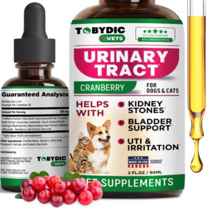 cat & dog natural uti medicine & urinary tract infection treatment with cranberry - kidney + bladder support supplement - best prevention for urine incontinence & bladder stones - pet renal health