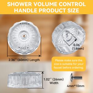 Dreyoo 1 Set Replacement for MXT11 Temperature and Volume Handles Compatible with Mixet Tub and Shower Knob Replacement Acrylic Shower Volume Control Handle Bathtub Hot Cold Temperature Control Part