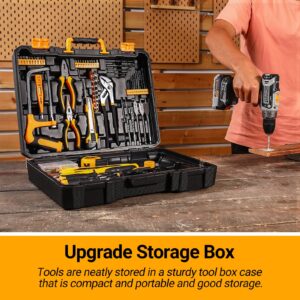 Cordless Drill Tool Kit Set: 20V Power Drill Tool Box with Battery Electric Drill Driver for Men Home Hand Repair Basic Toolbox Tools Sets Drills Case