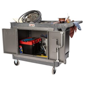 JET PUC-3725 Resin Utility Cart with JT1-126 LOAD-N-LOCK Security System