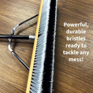 American Select Tubing Pbma24004-2 Heavy Duty 24" Multi-Surface Push Broom with Silver/Black Handle (2 Pack)