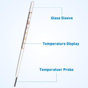 MAGICLULU 1Pc Glass Oral Temperature Adult Free Clinic Armpit Fast Reading Fever Indicator(Single Scale)…