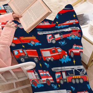 Firetrucks Fire Engines Trucks Throw Blanket Lightweight Blanket Gift for Girls Boys Soft Funny Animal Blanket for Bed Couch Sofa Chairs—All Season 40''x50'' for Kids/Children