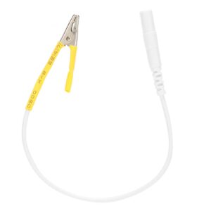 20Pcs TENS Wire Cable Clip - BesCable Electrode Leadd Wires with Alligator Clips for TENS Unit Physiotherapy Machine (Yellow)