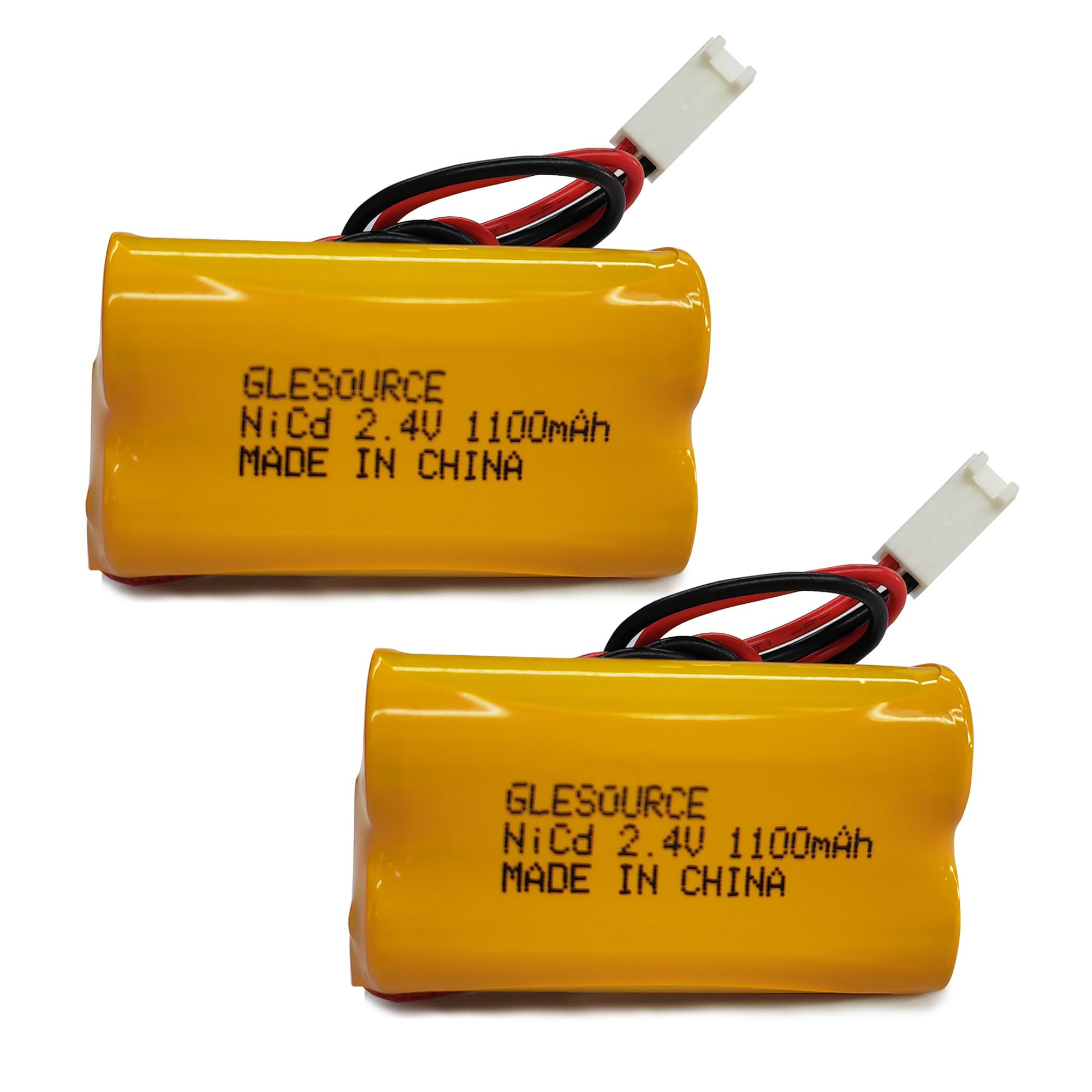 GLESOURCE 2.4V 1100mAh Ni-CD Battery Pack Compatible for Dual-Lite 0120822,ELB-4804N (CUSTOM-241), Custom-276, OSA030 Exit Sign Emergency Light(2 Pack)