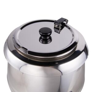 Hakka Commercial Soup Warmer - Stainless Steel Soup Kettle for Parties - Electric Soup Heater with Precise Temperature Control, 11-Quart