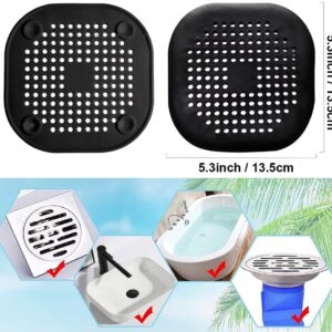 2Pack Drain Hair Catcher, Hair Catcher Shower Drain, Sink Drain Strainer, Shower Drain Cover Hair Catcher Stopper, Shower Drain Protector Sink Strainer with Suction Cups for Bathroom/Kitchen/Bathtub