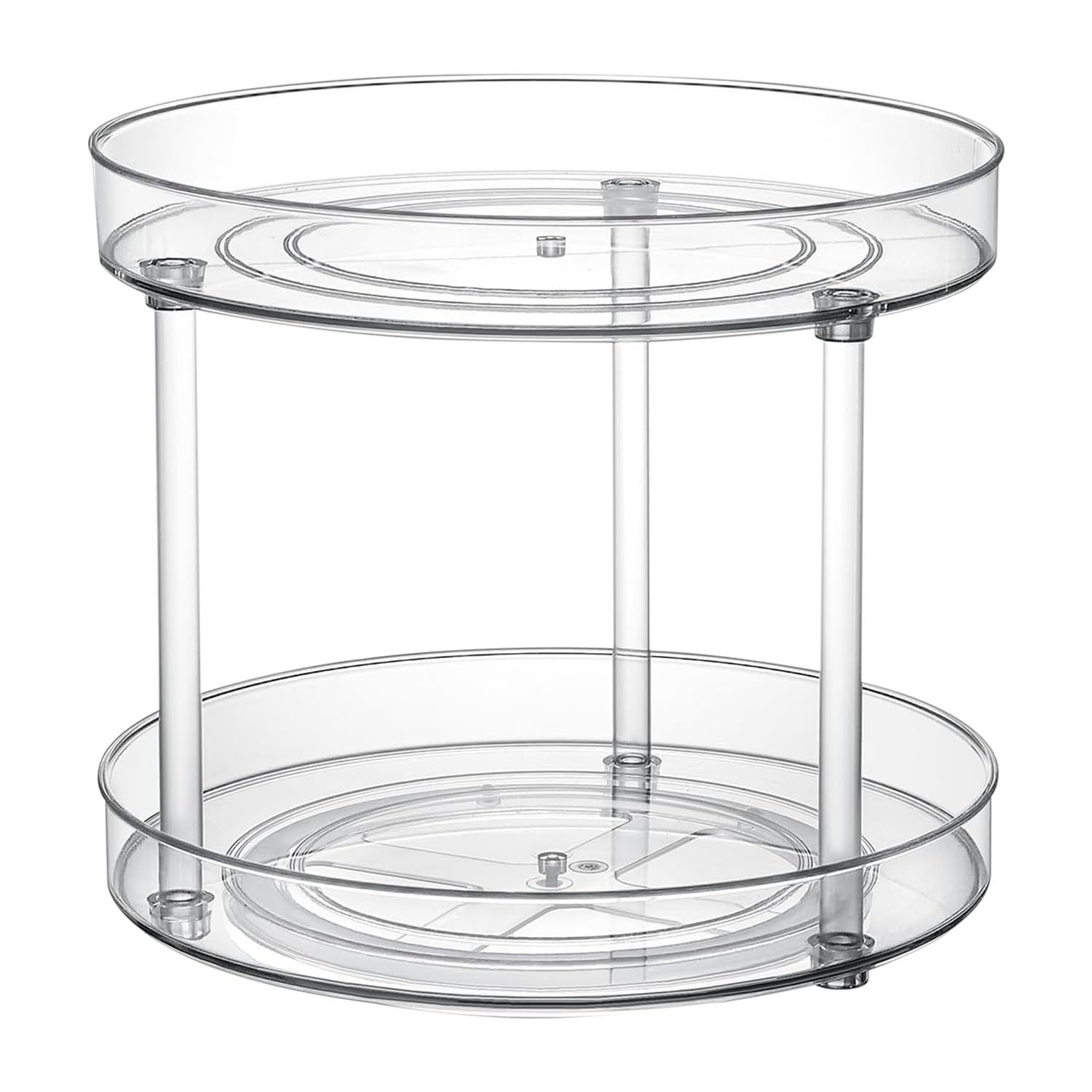 Clear Lazy Susan Organizer, Rotating Kitchen Pantry Organization and Storage, Medicine Cabinet Organizer, Lazy Susan Turntable Organizer for Cabinets, Bathroom, Refrigerator, Dresser, Spice Organizer