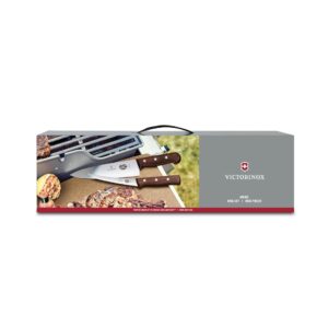 Victorinox Wood 7 Piece BBQ Cutlery Roll Set