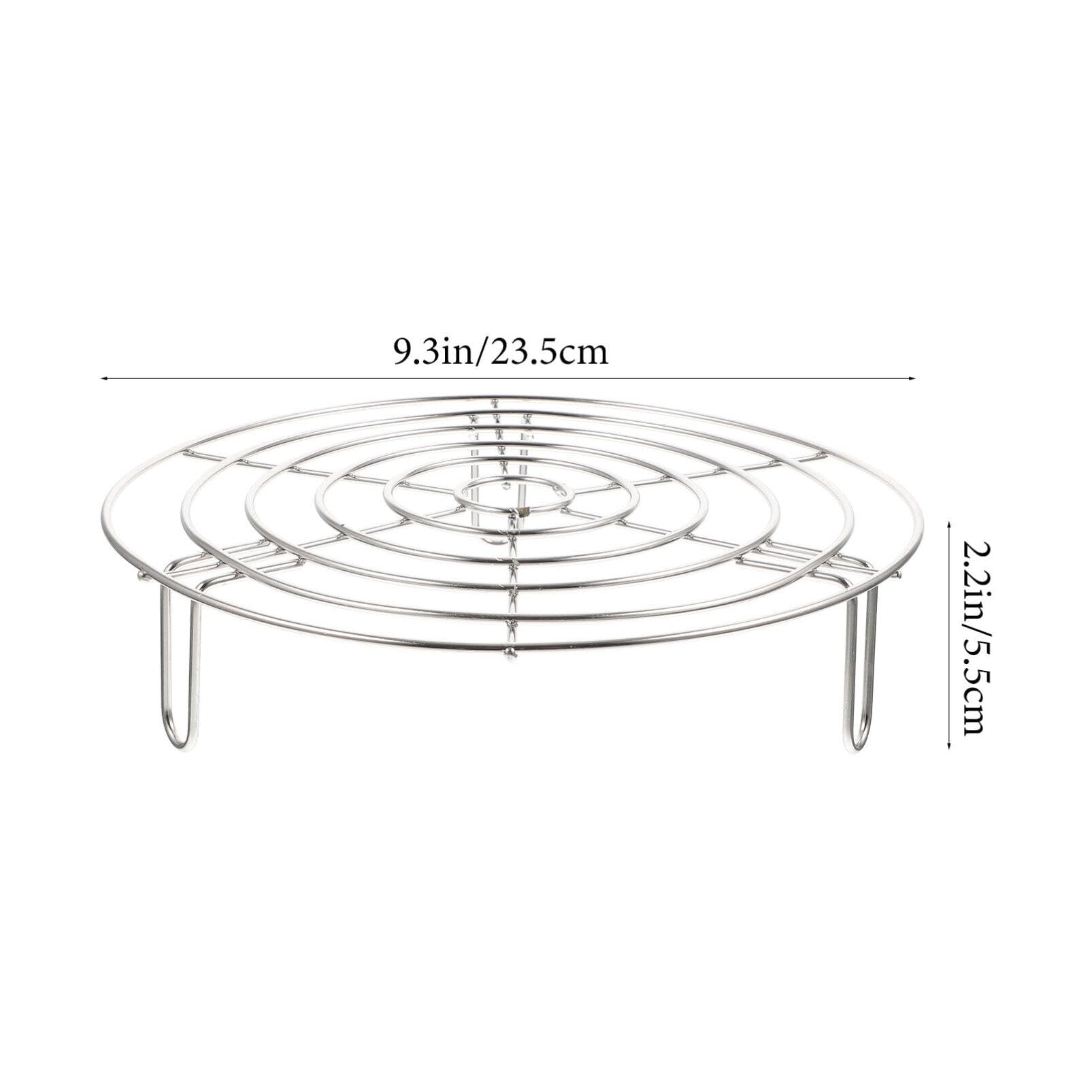 Stainless Steel Steamer Rack for Pots, Round Cooling Rack 9.2 in (diameter)*2.2 in (height), Steam Rack for Steam Fryer Stockpot Pressure Cooker