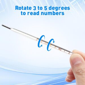 MAGICLULU 1Pc Glass Oral Temperature Adult Free Clinic Armpit Fast Reading Fever Indicator(Single Scale)…