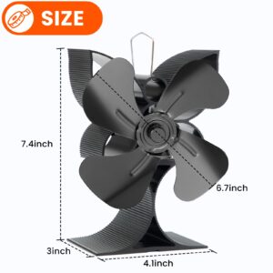 Miaton Heat Powered Wood Stove Fan and Mr Buddy Heater Fan (Included Bracket), Non Electric Fireplace Fan Eco fan Thermal Fan Thermoelectric Fan