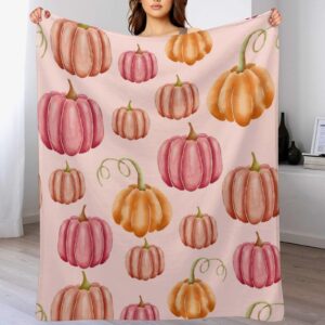 MEIKKO Fall Pumpkins Blanket, Fleece Cozy Warm Throw Blanket for Couch Sofa Bed for Women,Kids,Teens,Gift 50X60 inches