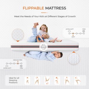 Sweetnight Twin Mattress, 10 Inch Memory Foam Mattress in a Box for Comfy Sleep and Pressure Relief, Flippable Twin Mattress for Kids, CertiPUR-US Certified