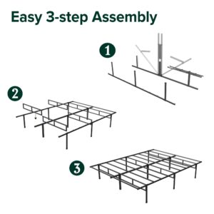 Zinus Justin 14 Inch Easy to Assemble Mattress Foundation, Steel Support, No Box Spring Needed, Full