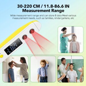 Portable Ultrasound Body Height Stadiometer - Handheld Cordless Height Measurement Device for Children and Adults with Temperature Display decor 30cm-220cm / 11.8in-86.6in