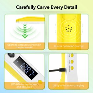 Portable Ultrasound Body Height Stadiometer - Handheld Cordless Height Measurement Device for Children and Adults with Temperature Display decor 30cm-220cm / 11.8in-86.6in