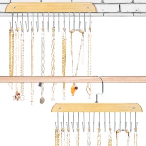 Jewelry Holder Organizer Wall Mount Necklace Holder Necklace Organizer, Hanging Jewelry Organizer