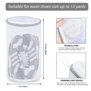 Shoes Washing Bags,Sneaker Mesh Washing Bag,Shoe Cleaning Laundry Bag,Gray Zipper,Large Size,Slipper and So on