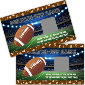 haizct 50 pack football theme scratch off game, rugby football scratch card for baby shower birthday party lottery game group games, gifts for football lovers, baby shower idea