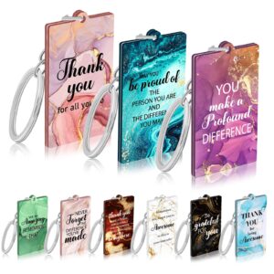 9pcs appreciation gift keychains acrylic thank you key chains christmas graduation party thanksgiving gift inspirational keyrings appreciation gifts for employee staff coworkers teacher doctor nurses