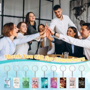 9pcs Appreciation Gift Keychains Acrylic Thank You Key chains Christmas Graduation Party Thanksgiving Gift Inspirational Keyrings Appreciation Gifts for Employee Staff Coworkers Teacher Doctor Nurses