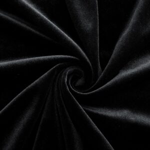 MaiMaiSuan Black Velvet Fabric by The Yard,1 Yard 60" Wide Soft Stretchy Velvet Cloth for Upholstery Sofa Chair Cover,DIY Sewing,Costume,Craft,Curtain