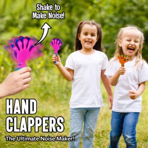 Colorful Hand Clappers - 12 Pack - 7" Noisemakers for Ultimate Party Fun - Sporting Spectacles, Birthday Extravaganzas, and Graduation Celebrations