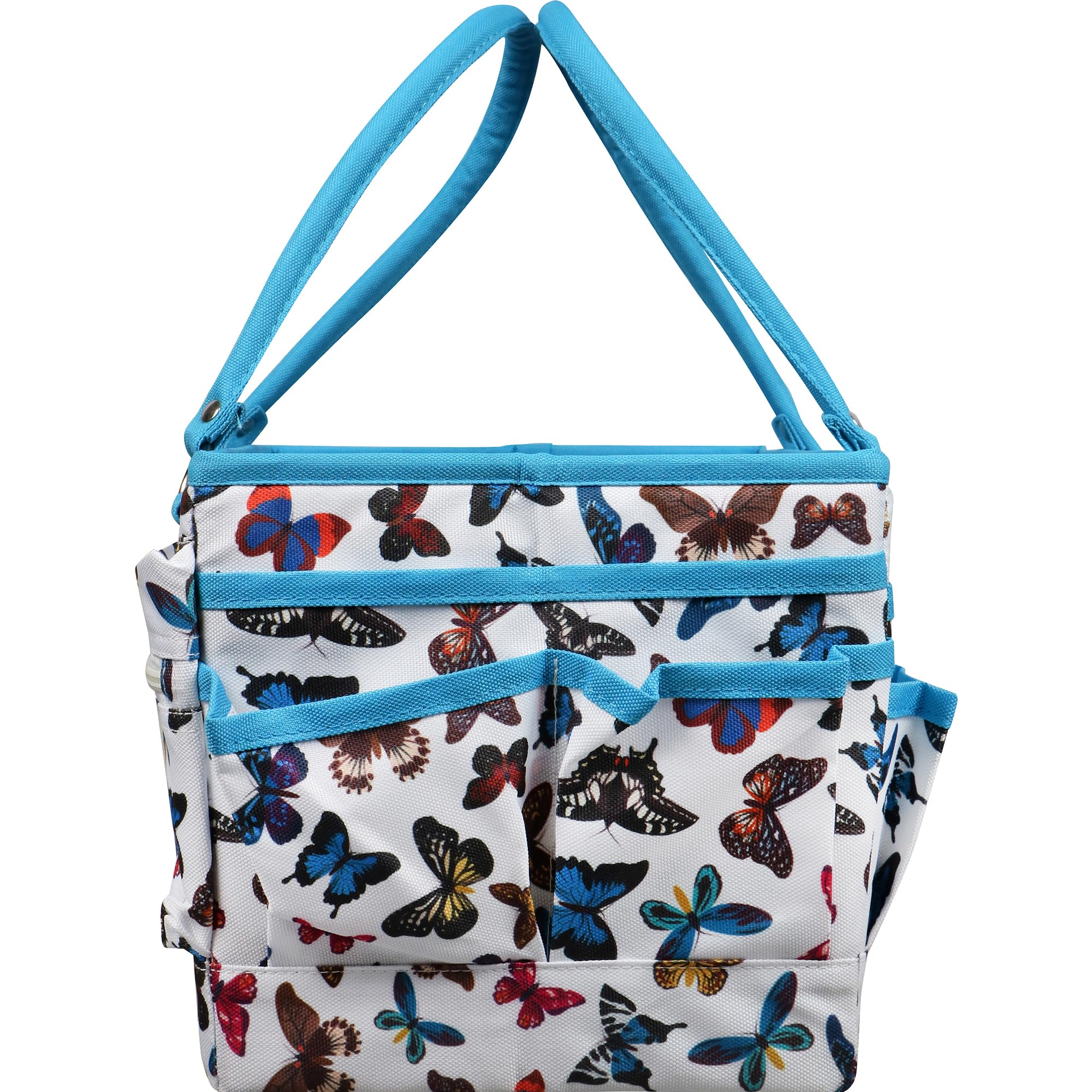 SINGER Storage Collapsible Tote Caddy, Multicolor Butterfly Print