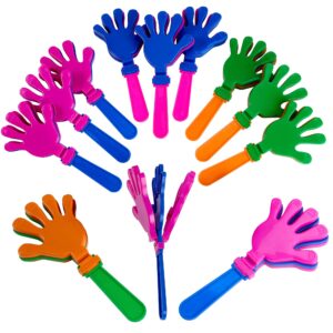 colorful hand clappers - 12 pack - 7" noisemakers for ultimate party fun - sporting spectacles, birthday extravaganzas, and graduation celebrations